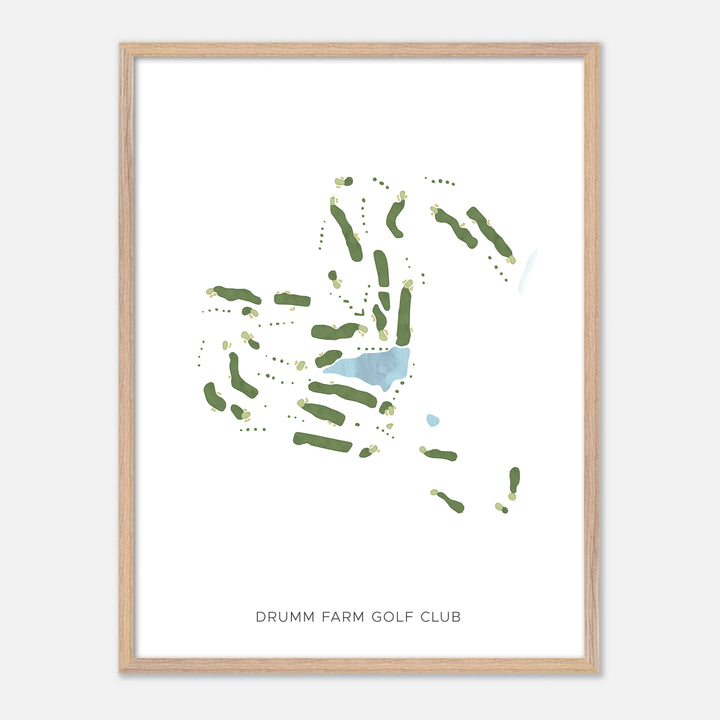 Print of Drumm Farm Golf Club Modern Map