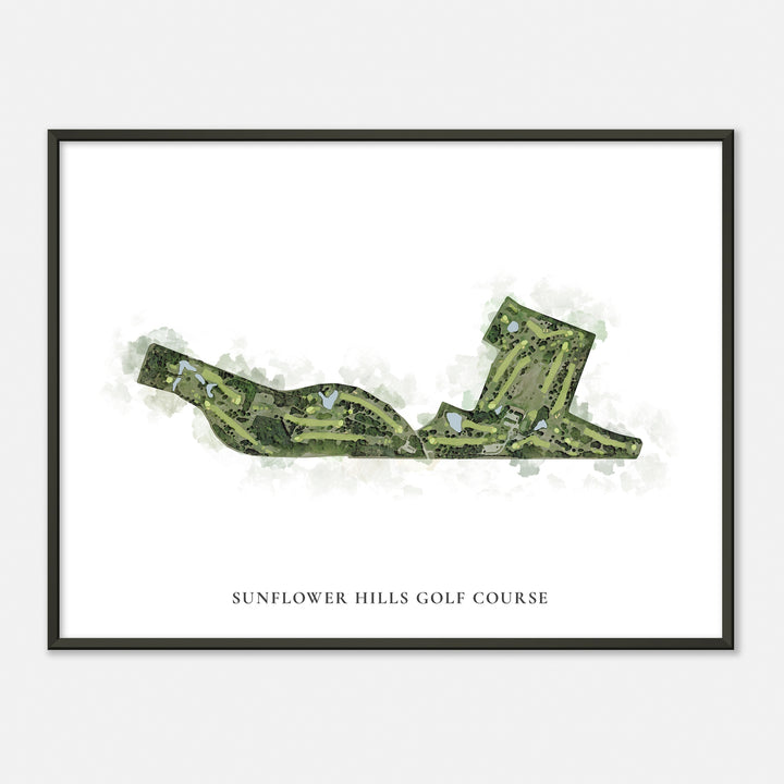 Print of Sunflower Hills Golf Course Classic Map