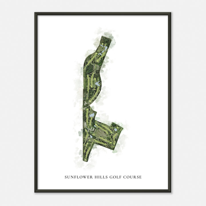 Print of Sunflower Hills Golf Course Classic Map
