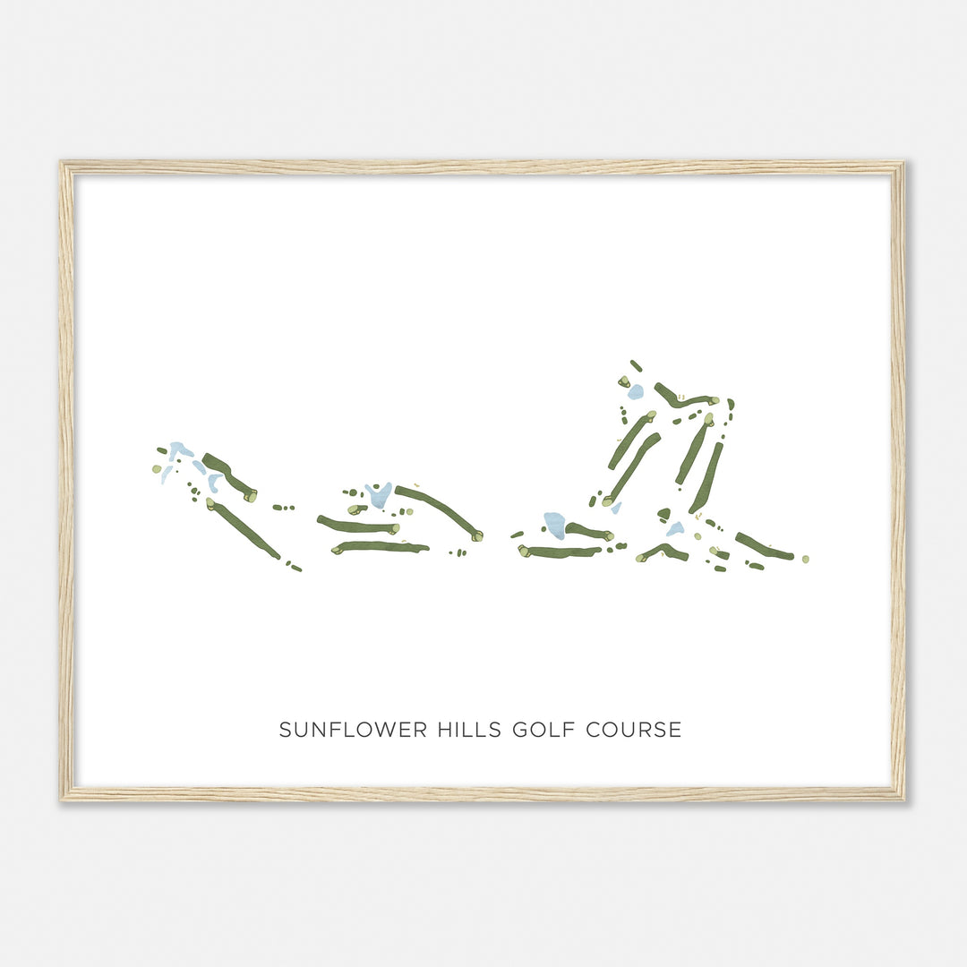 Print of Sunflower Hills Golf Course Modern Map