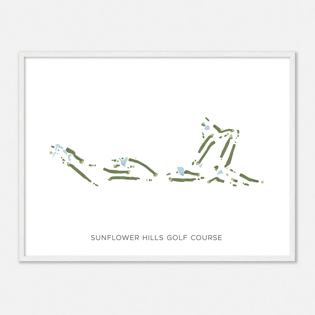 Print of Sunflower Hills Golf Course Modern Map