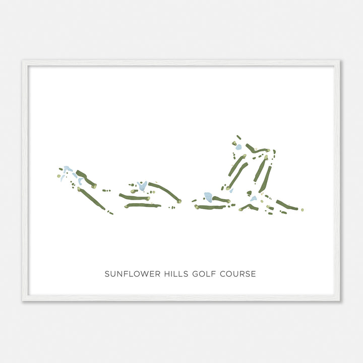Print of Sunflower Hills Golf Course Modern Map