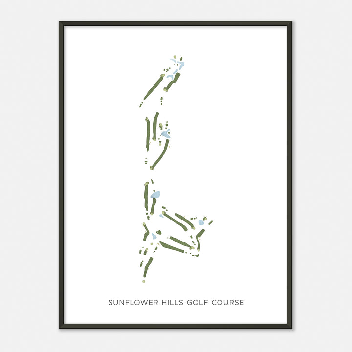 Print of Sunflower Hills Golf Course Modern Map