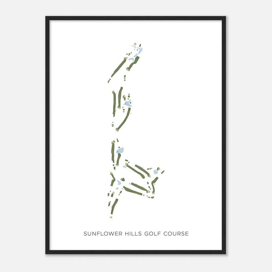 Print of Sunflower Hills Golf Course Modern Map