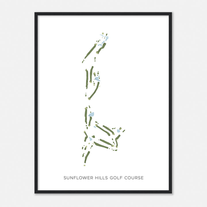 Print of Sunflower Hills Golf Course Modern Map
