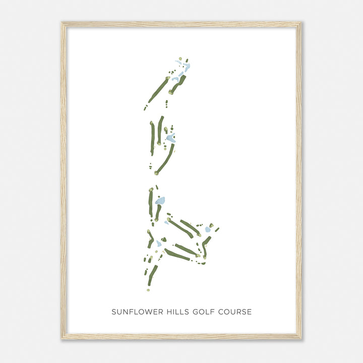 Print of Sunflower Hills Golf Course Modern Map