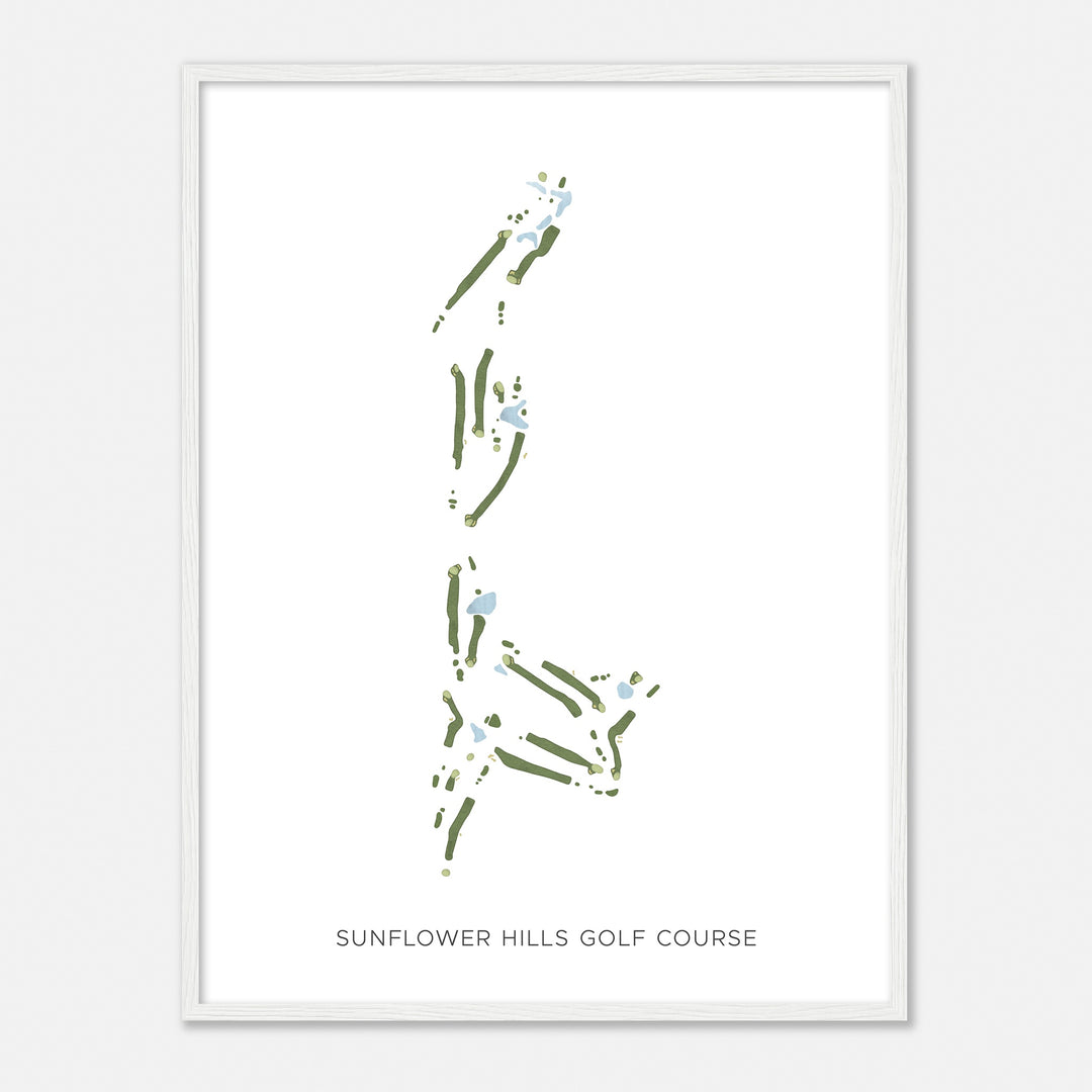 Print of Sunflower Hills Golf Course Modern Map