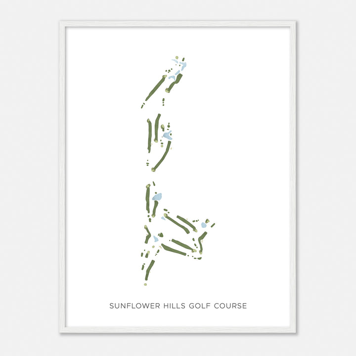 Print of Sunflower Hills Golf Course Modern Map