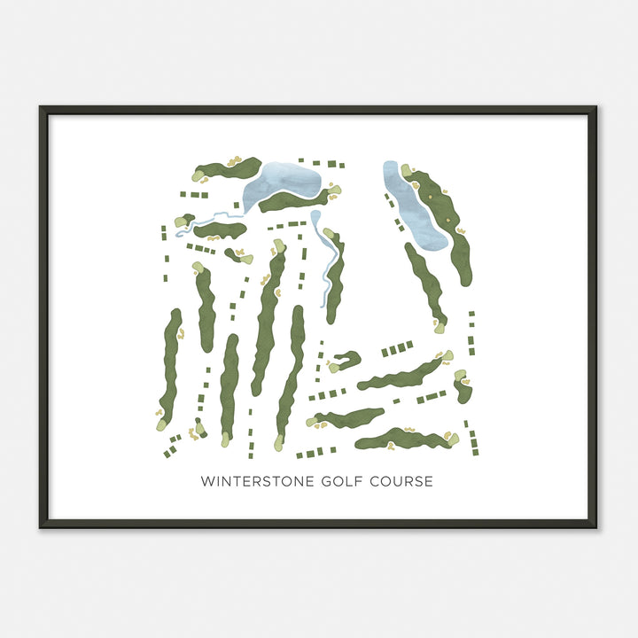 Print of Winterstone Golf Course Modern Map