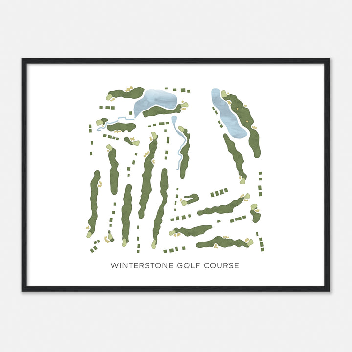 Print of Winterstone Golf Course Modern Map