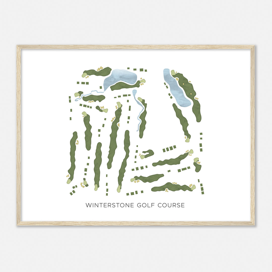 Print of Winterstone Golf Course Modern Map