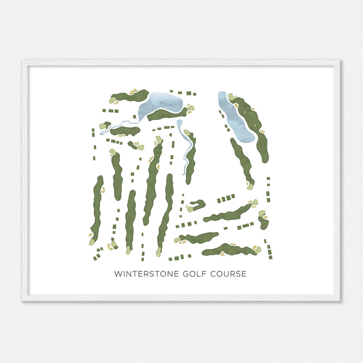 Print of Winterstone Golf Course Modern Map