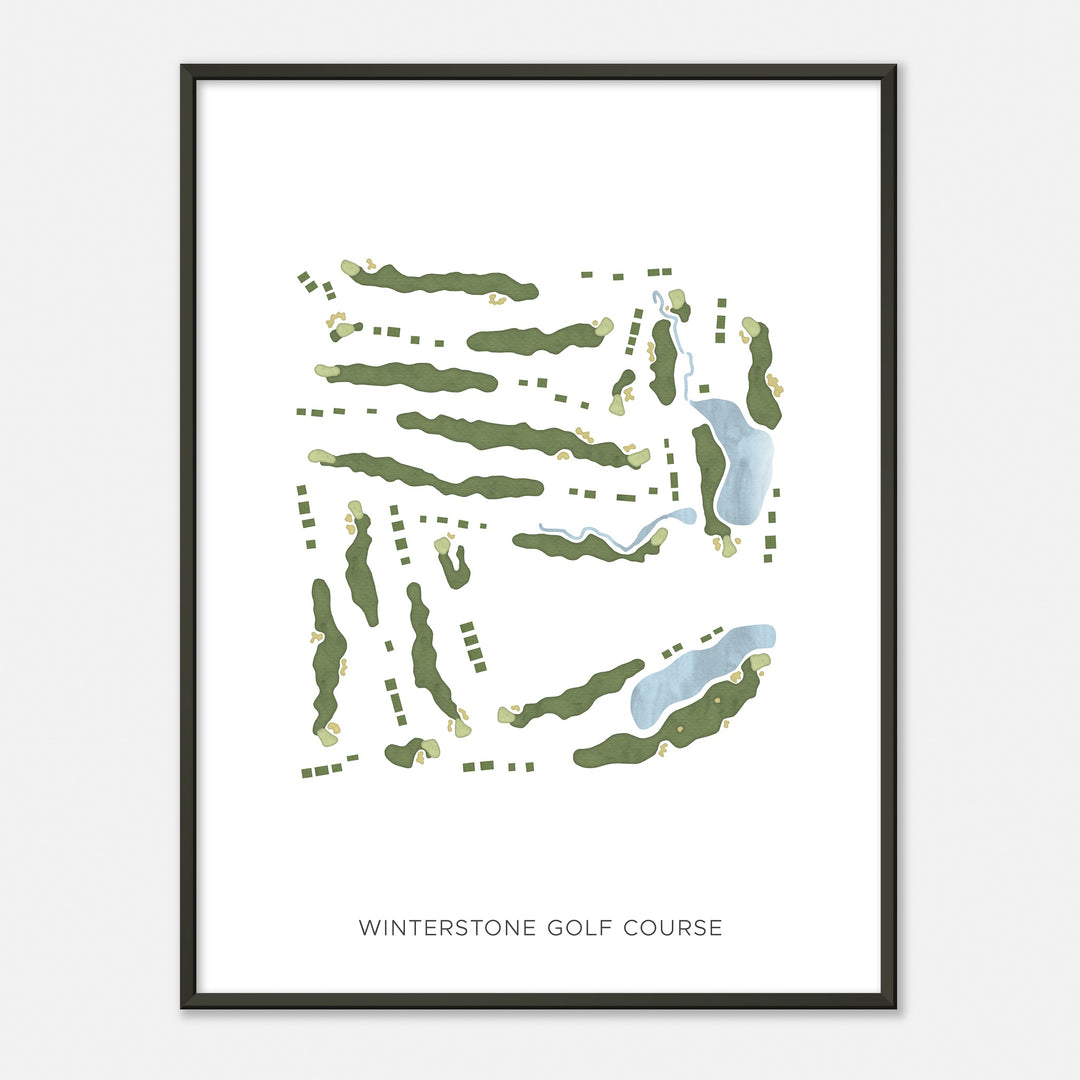 Print of Winterstone Golf Course Modern Map