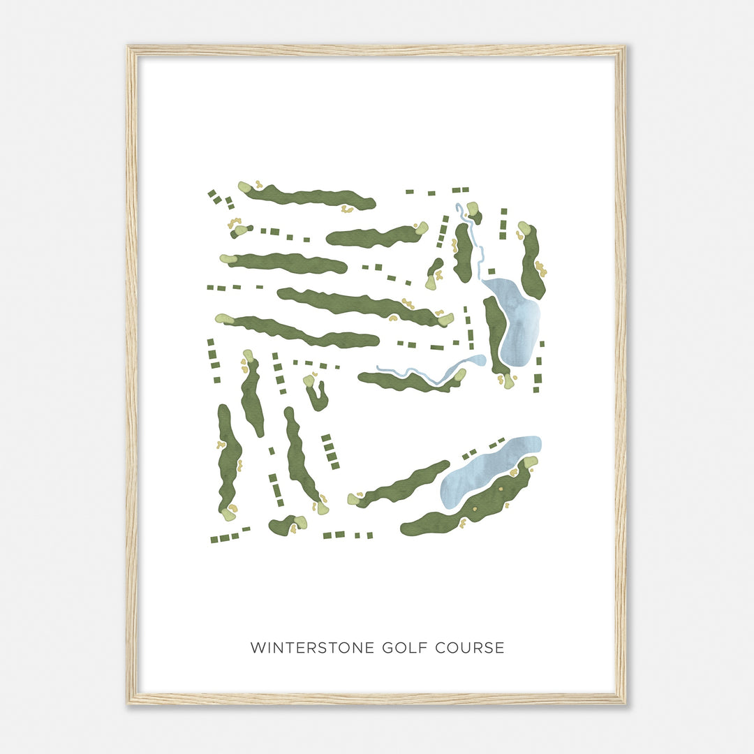 Print of Winterstone Golf Course Modern Map