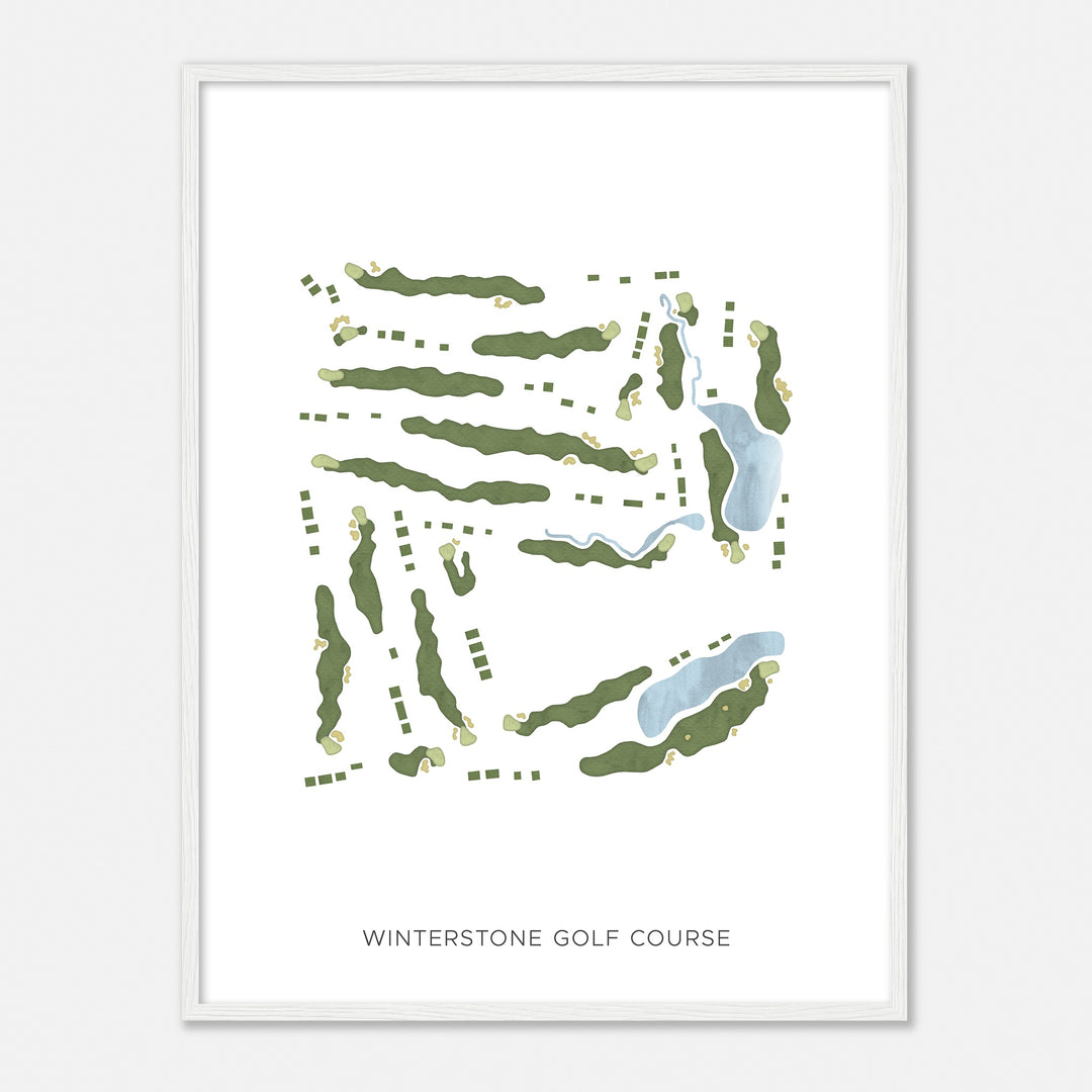 Print of Winterstone Golf Course Modern Map