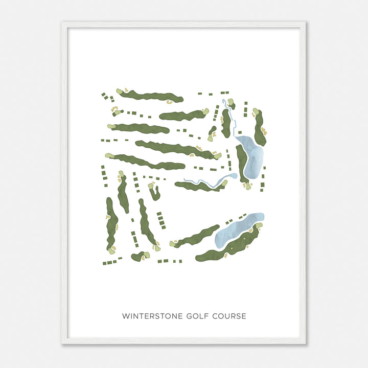 Print of Winterstone Golf Course Modern Map