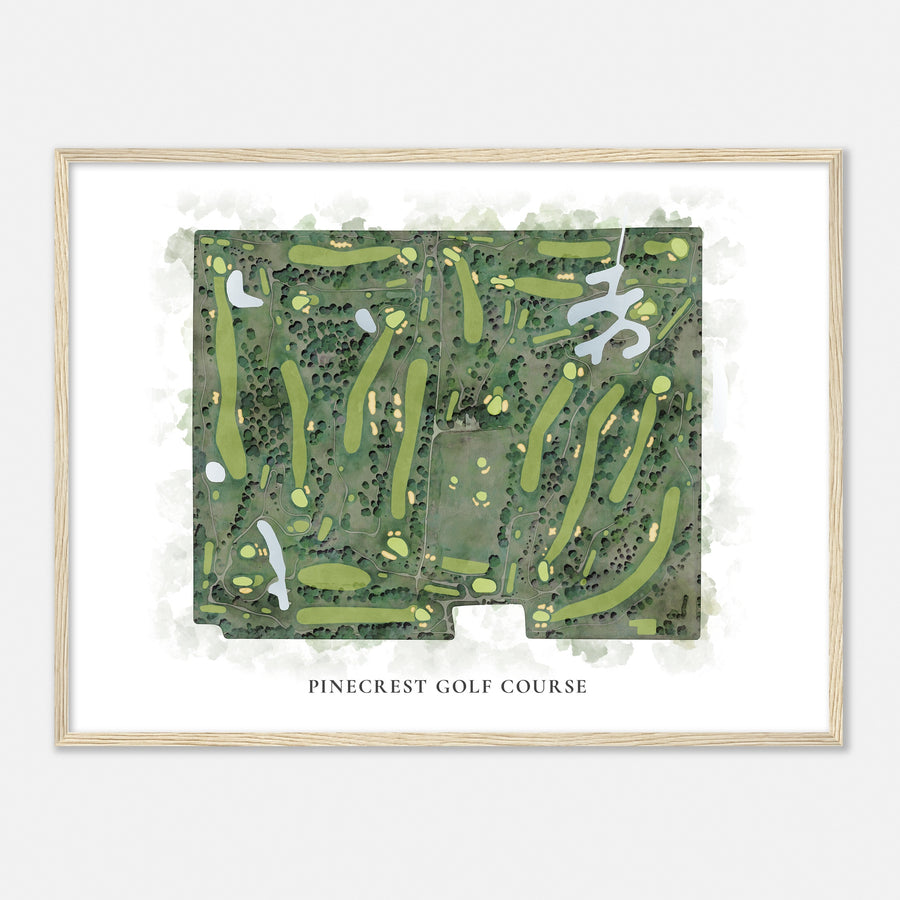 Print of Pinecrest Golf Course Classic Map