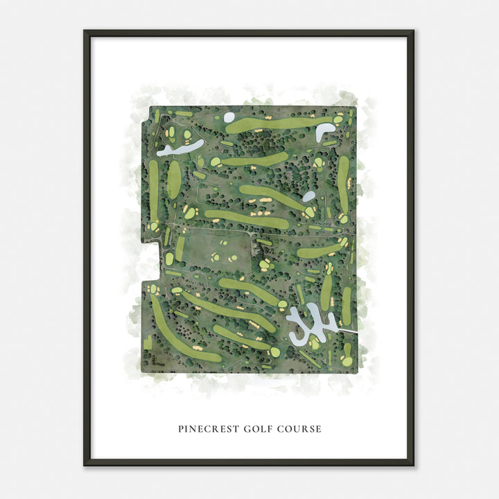 Print of Pinecrest Golf Course Classic Map