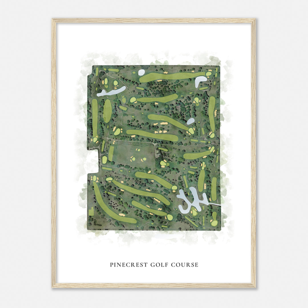 Print of Pinecrest Golf Course Classic Map