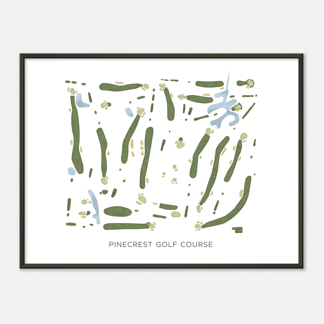 Print of Pinecrest Golf Course Modern Map