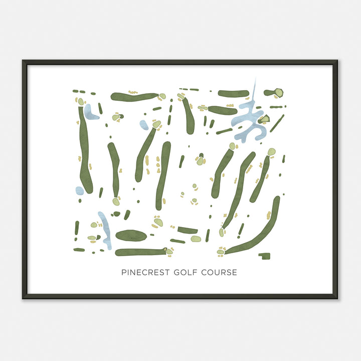 Print of Pinecrest Golf Course Modern Map