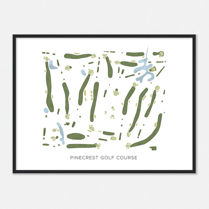 Print of Pinecrest Golf Course Modern Map