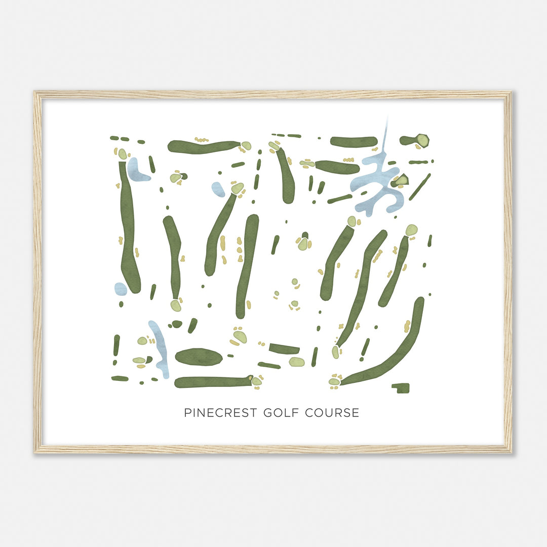 Print of Pinecrest Golf Course Modern Map