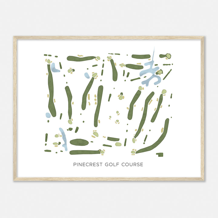 Print of Pinecrest Golf Course Modern Map