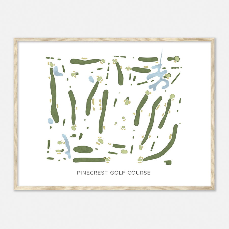 Print of Pinecrest Golf Course Modern Map