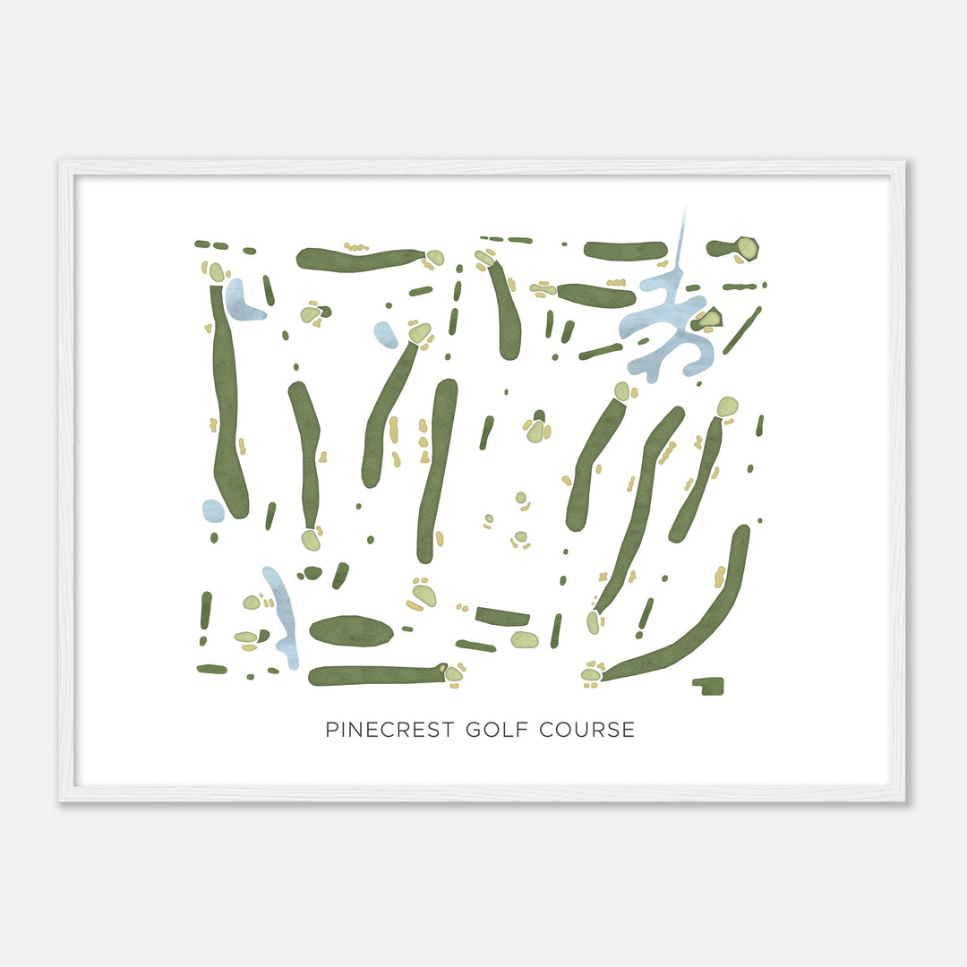 Print of Pinecrest Golf Course Modern Map