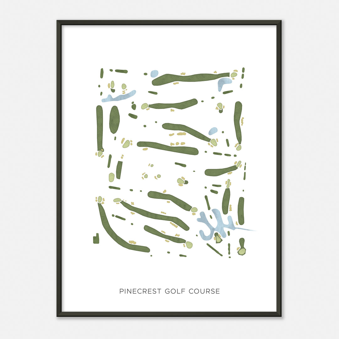 Print of Pinecrest Golf Course Modern Map