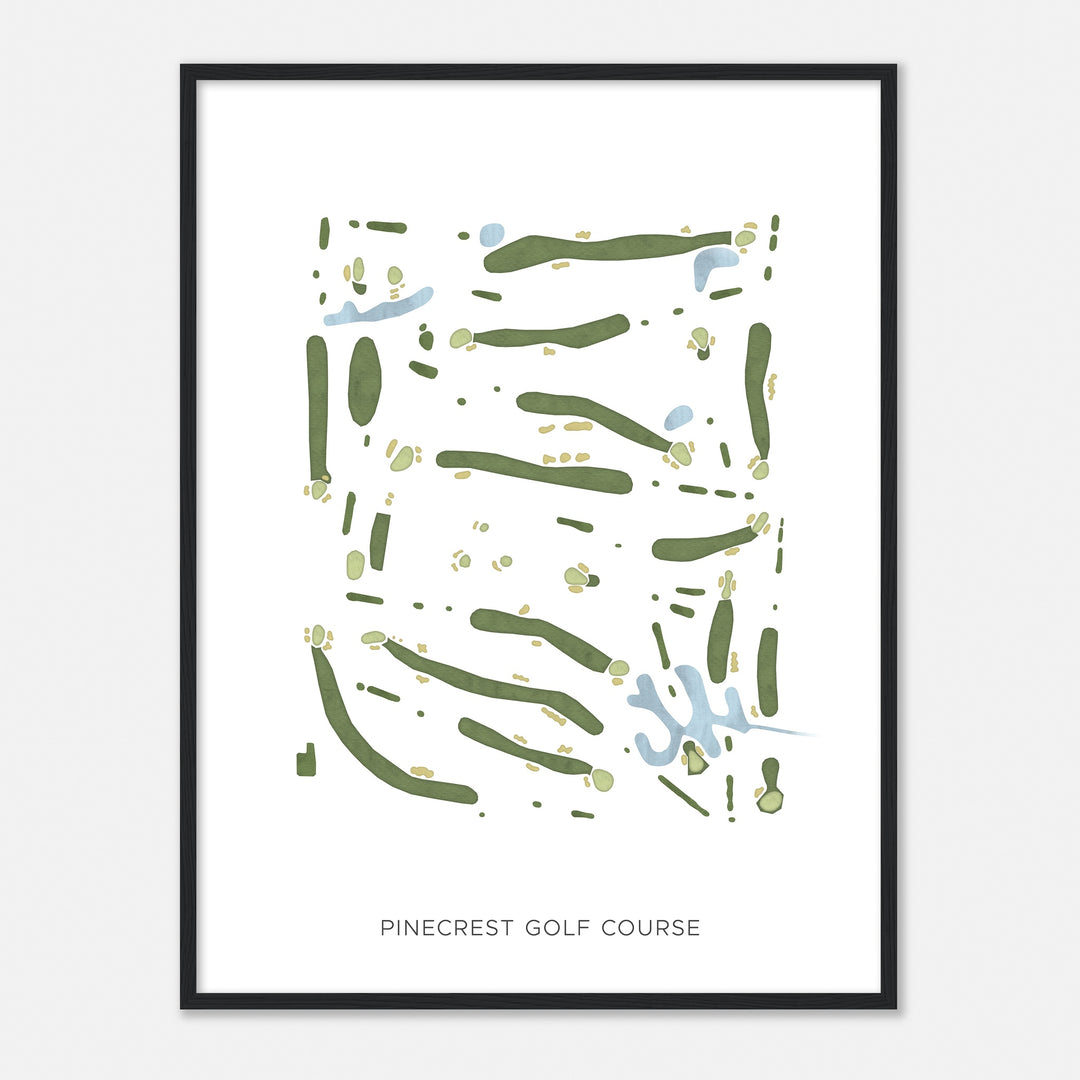 Print of Pinecrest Golf Course Modern Map