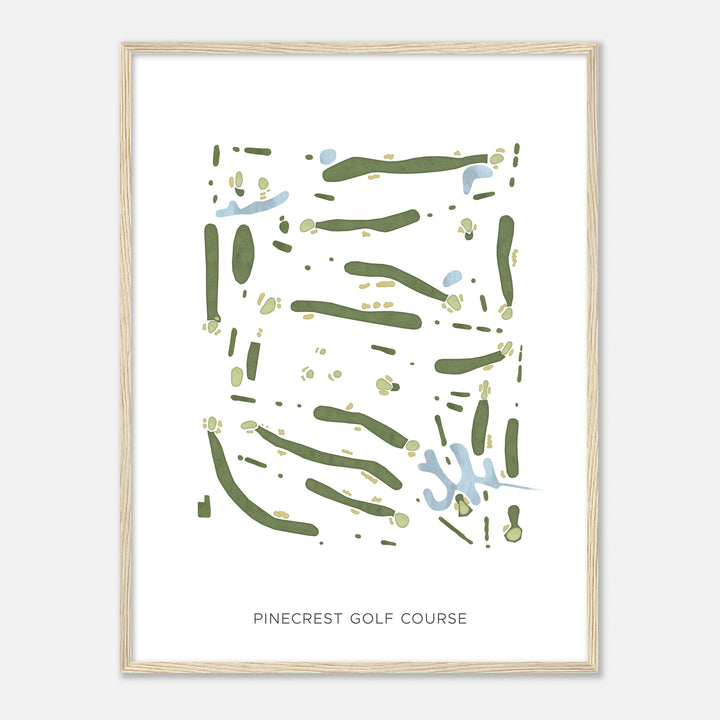 Print of Pinecrest Golf Course Modern Map