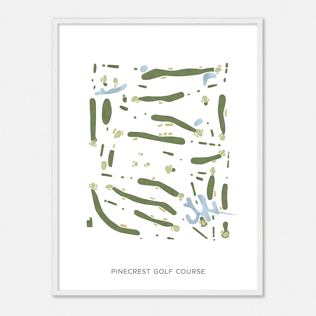 Print of Pinecrest Golf Course Modern Map