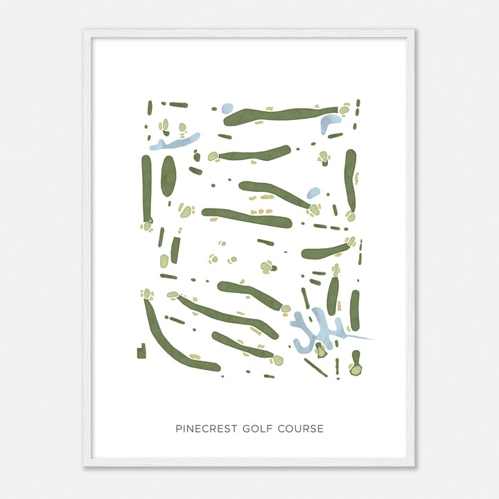 Print of Pinecrest Golf Course Modern Map