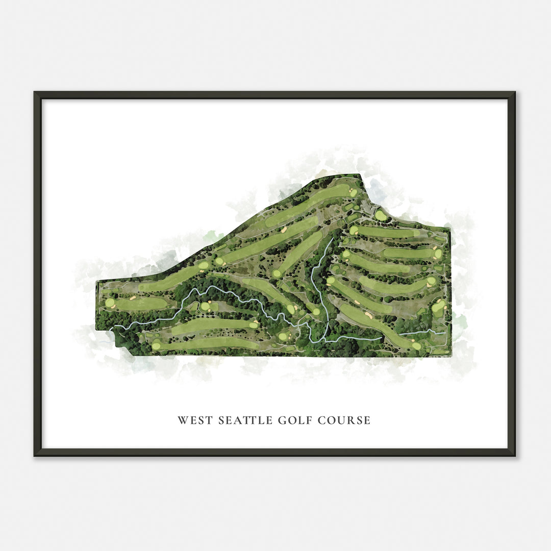 Print of West Seattle Golf Course Classic Map