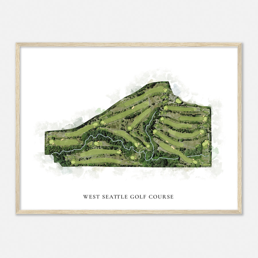 Print of West Seattle Golf Course Classic Map