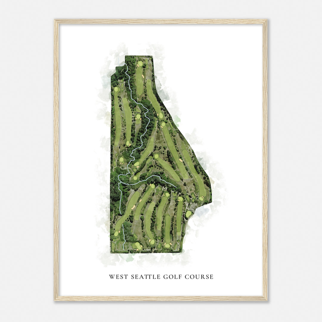 Print of West Seattle Golf Course Classic Map