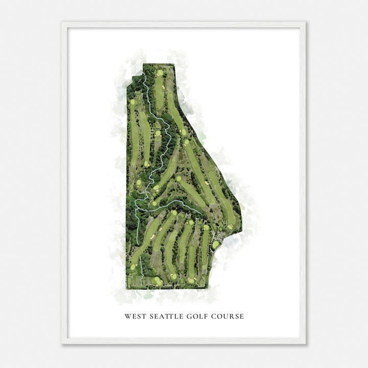 Print of West Seattle Golf Course Classic Map