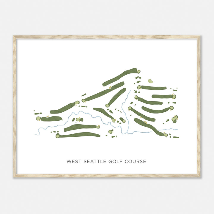 Print of West Seattle Golf Course Modern Map