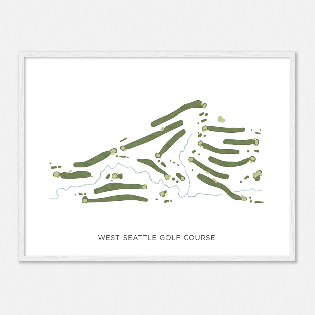 Print of West Seattle Golf Course Modern Map