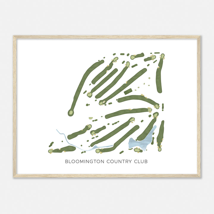 Print of Bloomington Country Club Modern Map