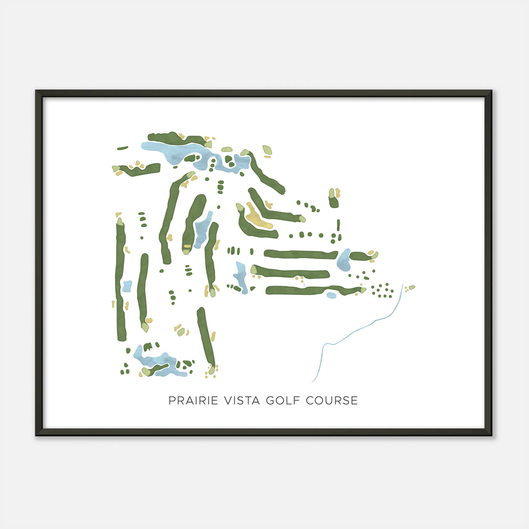 Print of Prairie Vista Golf Course Modern Map