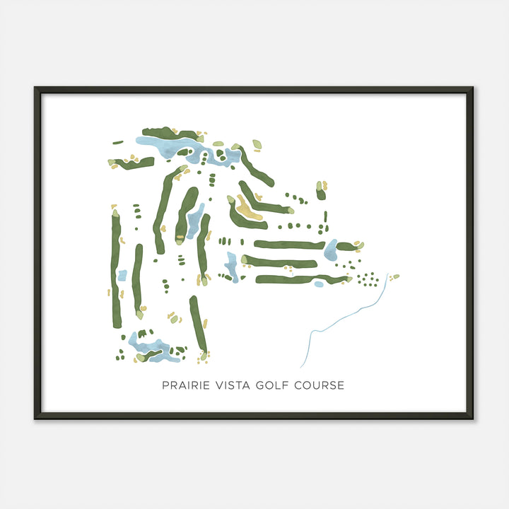 Print of Prairie Vista Golf Course Modern Map