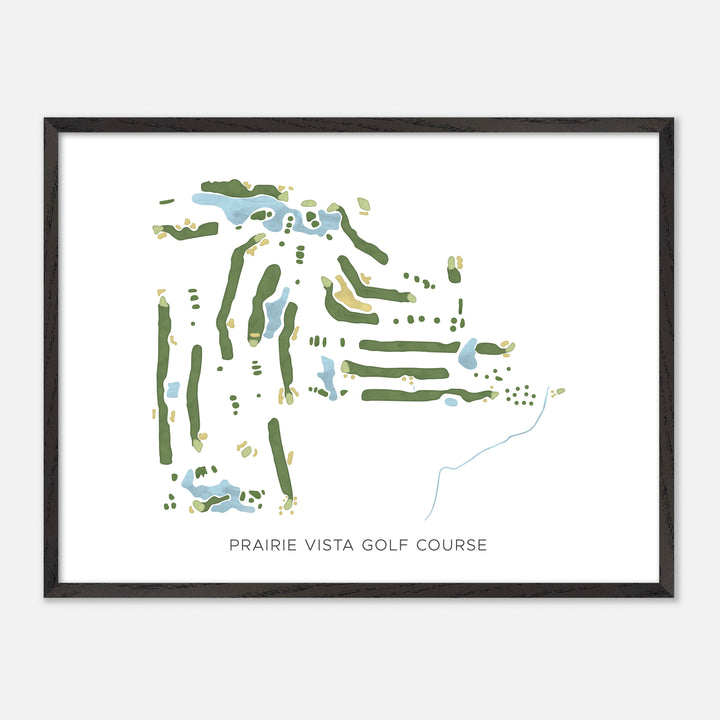 Print of Prairie Vista Golf Course Modern Map