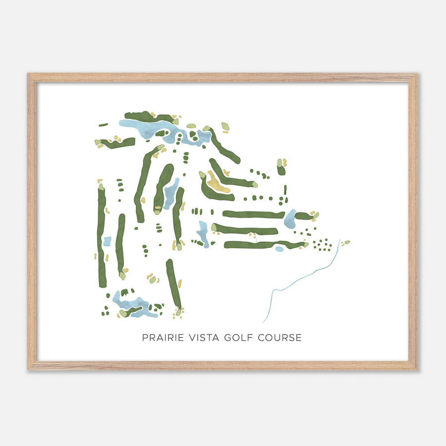 Print of Prairie Vista Golf Course Modern Map