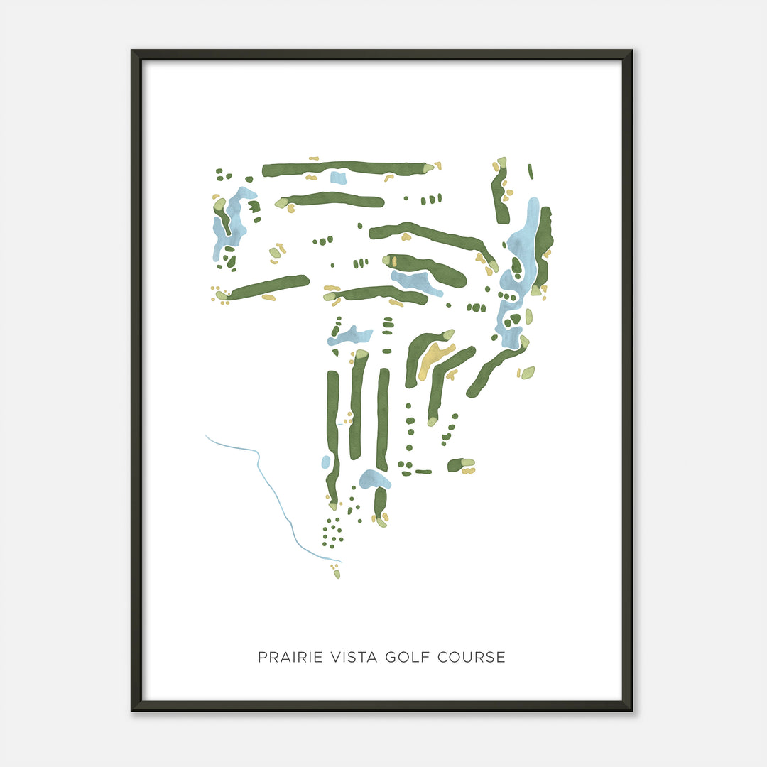 Print of Prairie Vista Golf Course Modern Map
