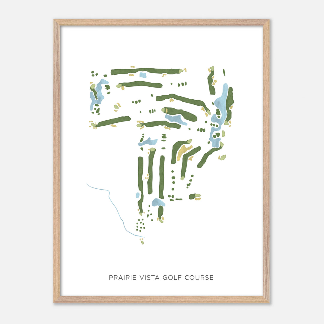 Print of Prairie Vista Golf Course Modern Map