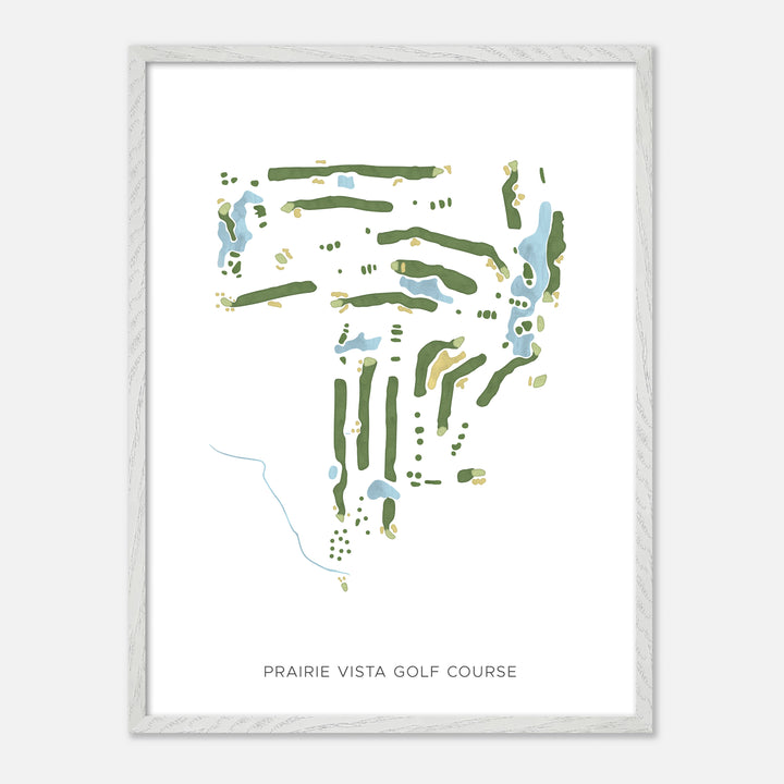 Print of Prairie Vista Golf Course Modern Map