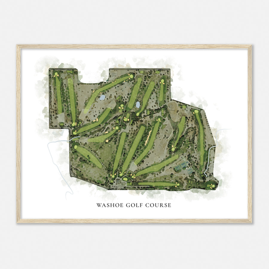 Print of Washoe Golf Course Classic Map